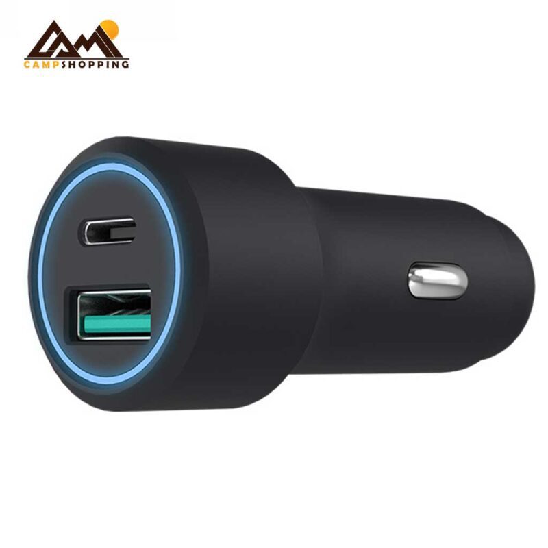 شارژر فندکی پاورولوجی 38W مدل PQCPDCCCBK به همراه کابل USB-C