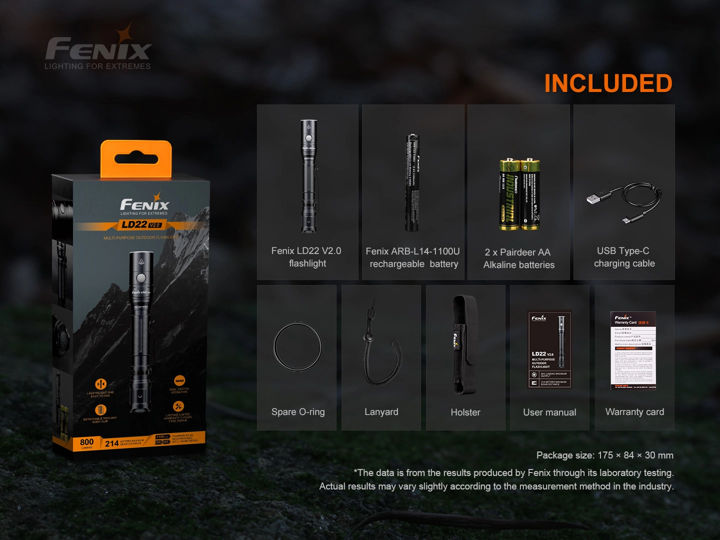 چراغ قوه FENIX کد LD22 V2.0