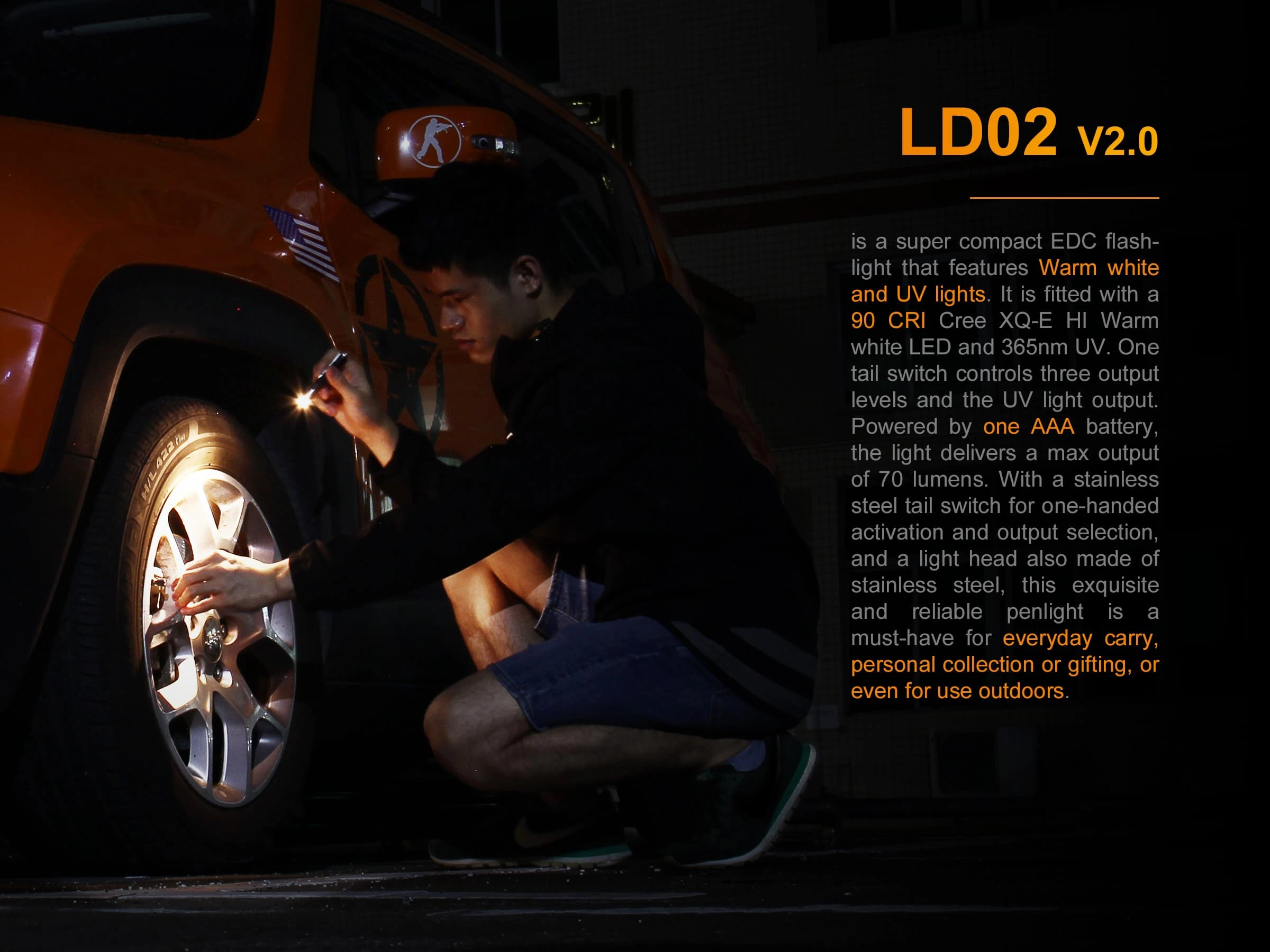 چراغ قوه فنیکس کد LD02 V2.0