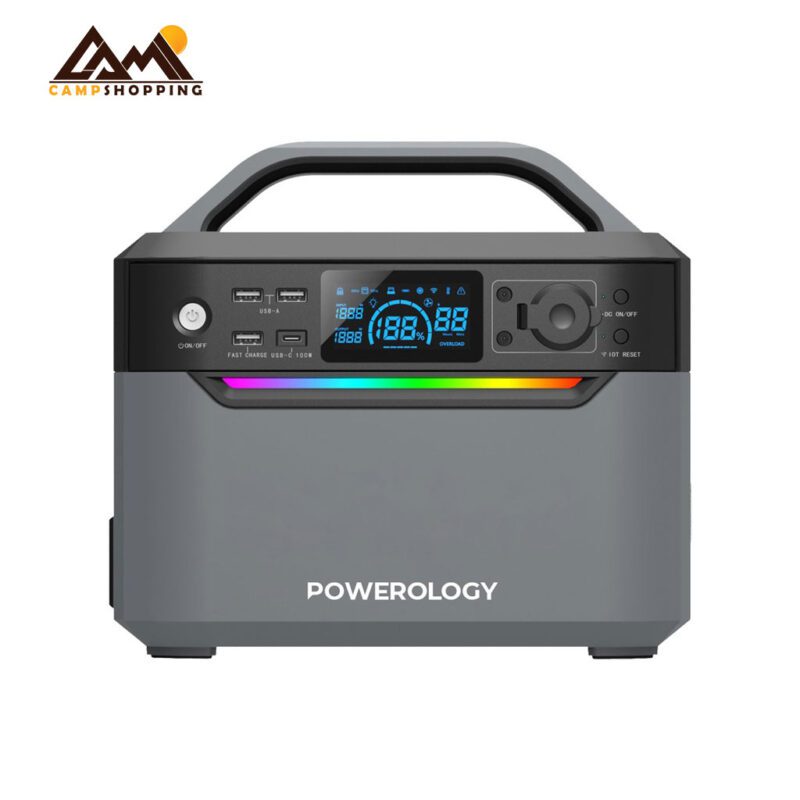 پاورژنراتور POWEROLOGY وایرلس شارژ 600 وات مدل PPBCHA39 - ظرفیت 120000میلی آمپر