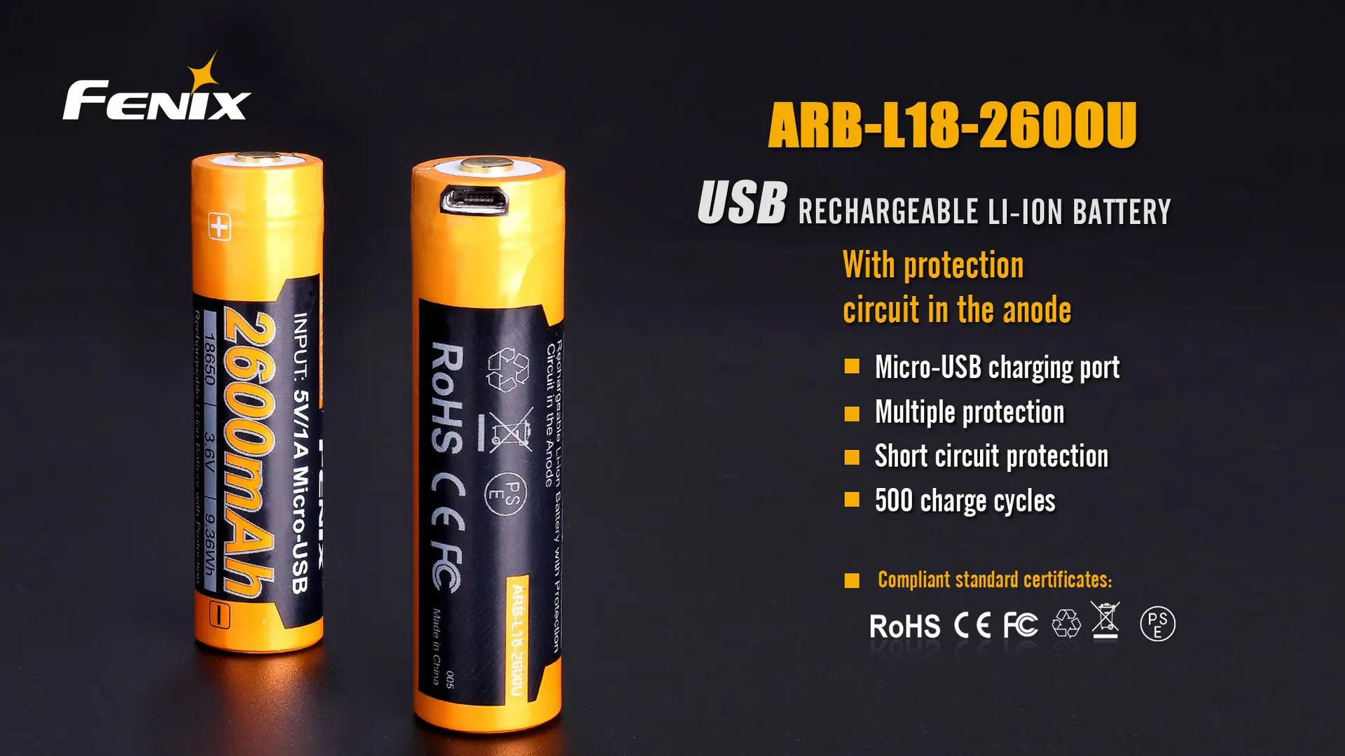 باتری فنیکس کد ARB-L18-2600U