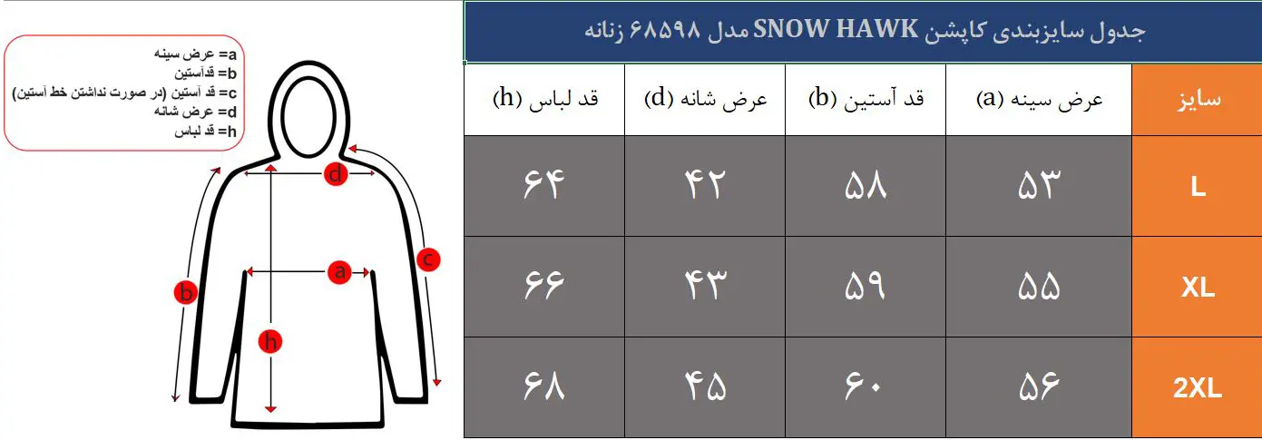 کاپشن پر زنانه اسنوهاک کد 68598