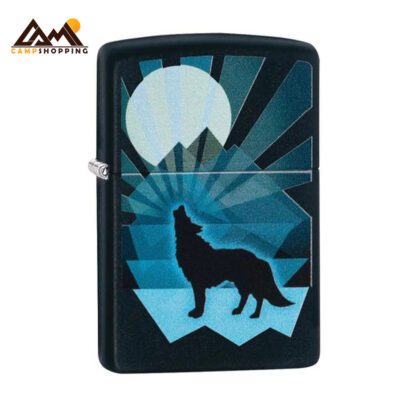 فندک زیپو طرح WOLF AND MOON کد 29864