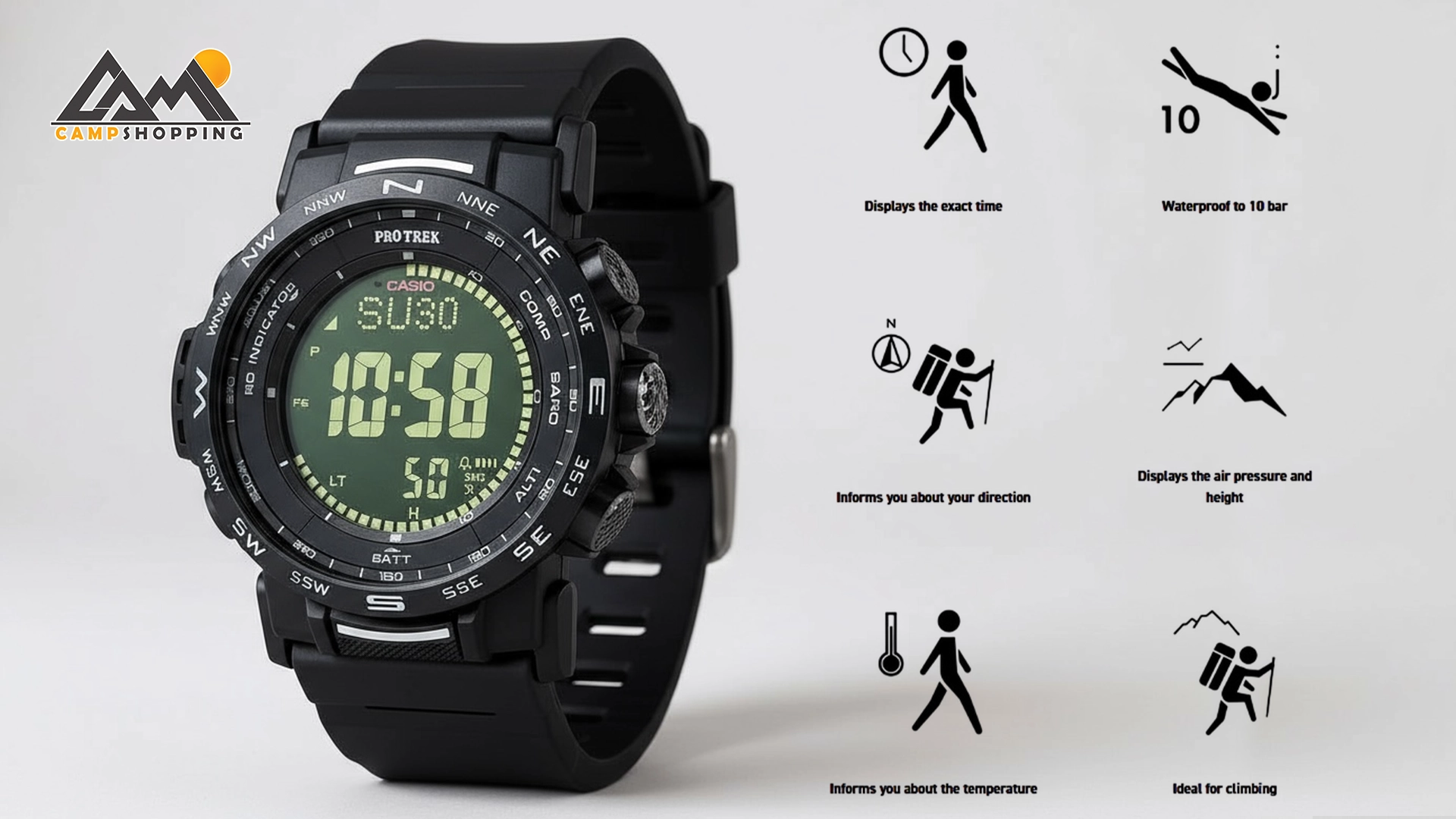 ساعت کاسیو سری PRO-TREK مدل PRW-35Y-1BDR