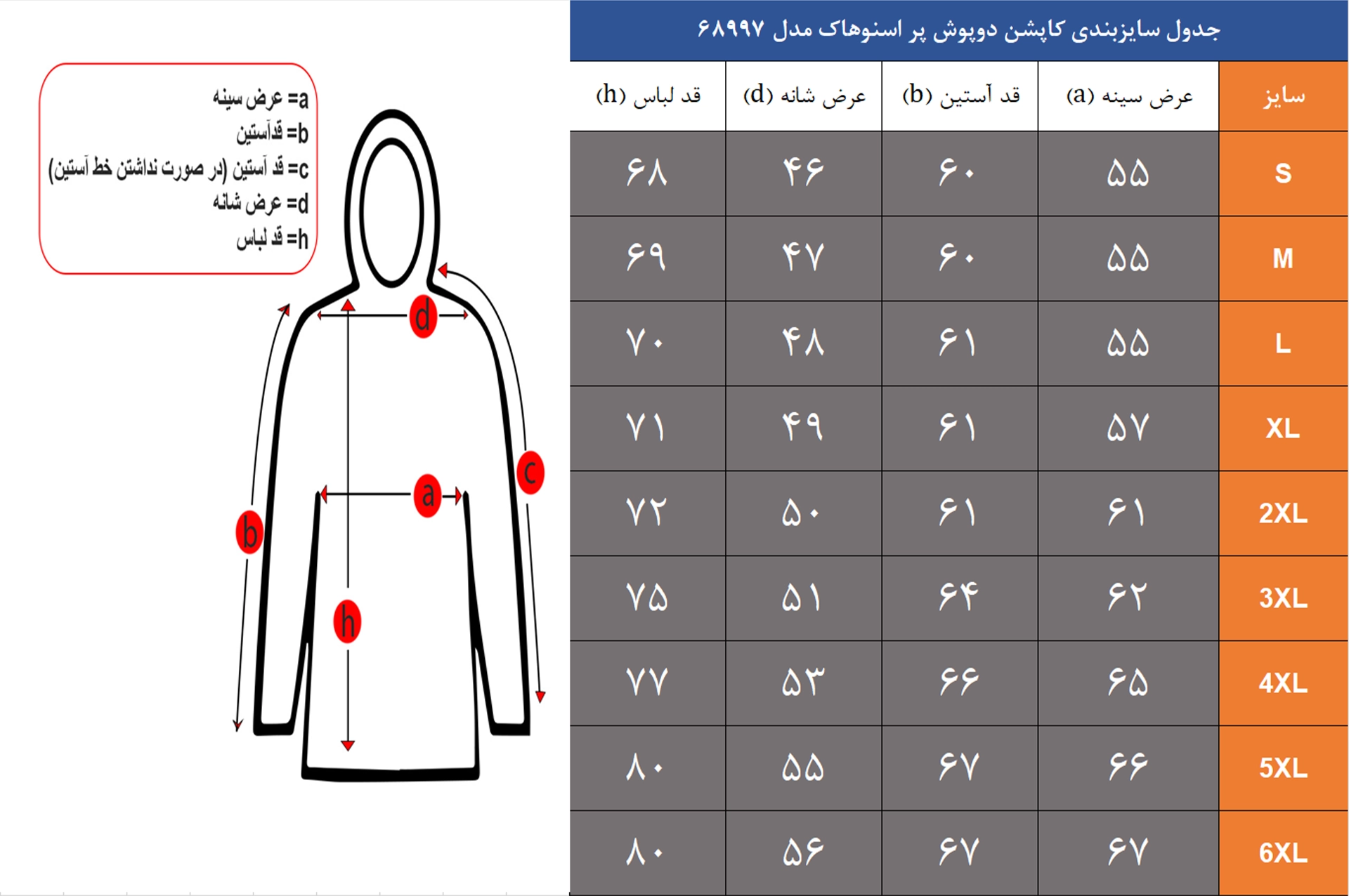 کاپشن دوپوش پر اسنوهاک مدل 68997