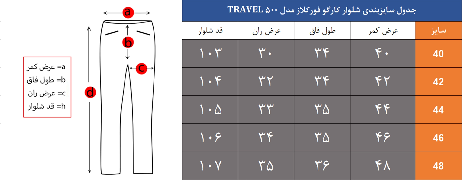 شلوار کارگو فورکلاز مدل TRAVEL 500
