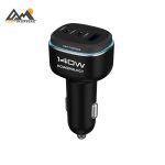 شارژر فندکی 140 وات پاورولوجی مدل TRIPLE PORT کد PCCSR025BKGY