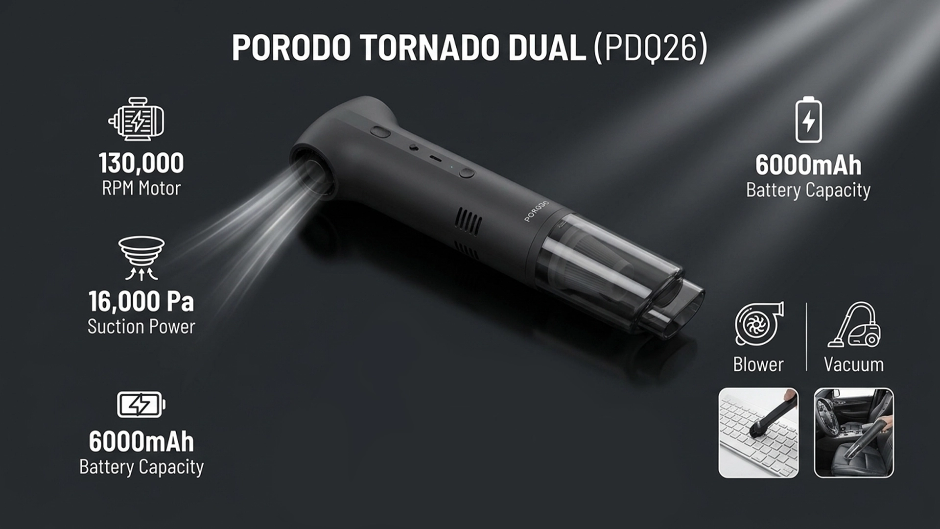 دمنده و جارو پرودو مدل TORNADO DUAL کد PDQ26