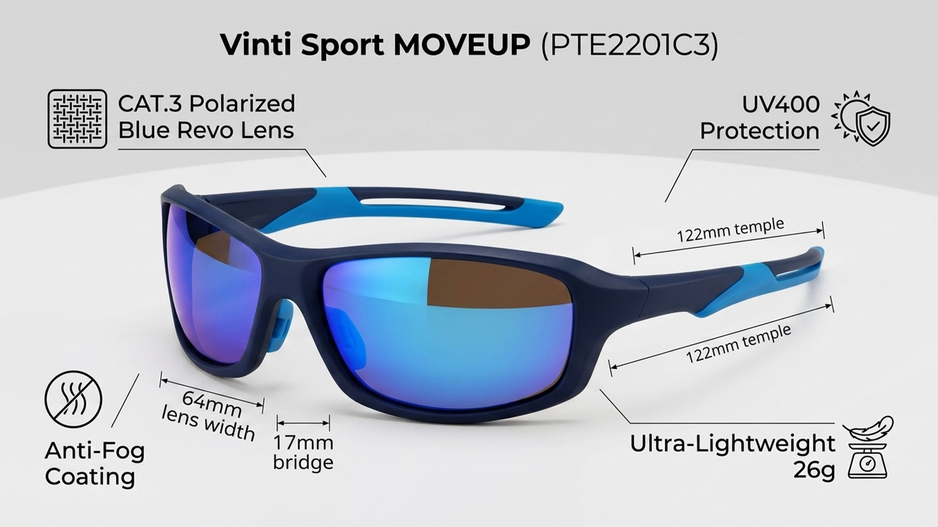 عینک وینتی اسپرت مدل MOVEUP کد PTE2201C3