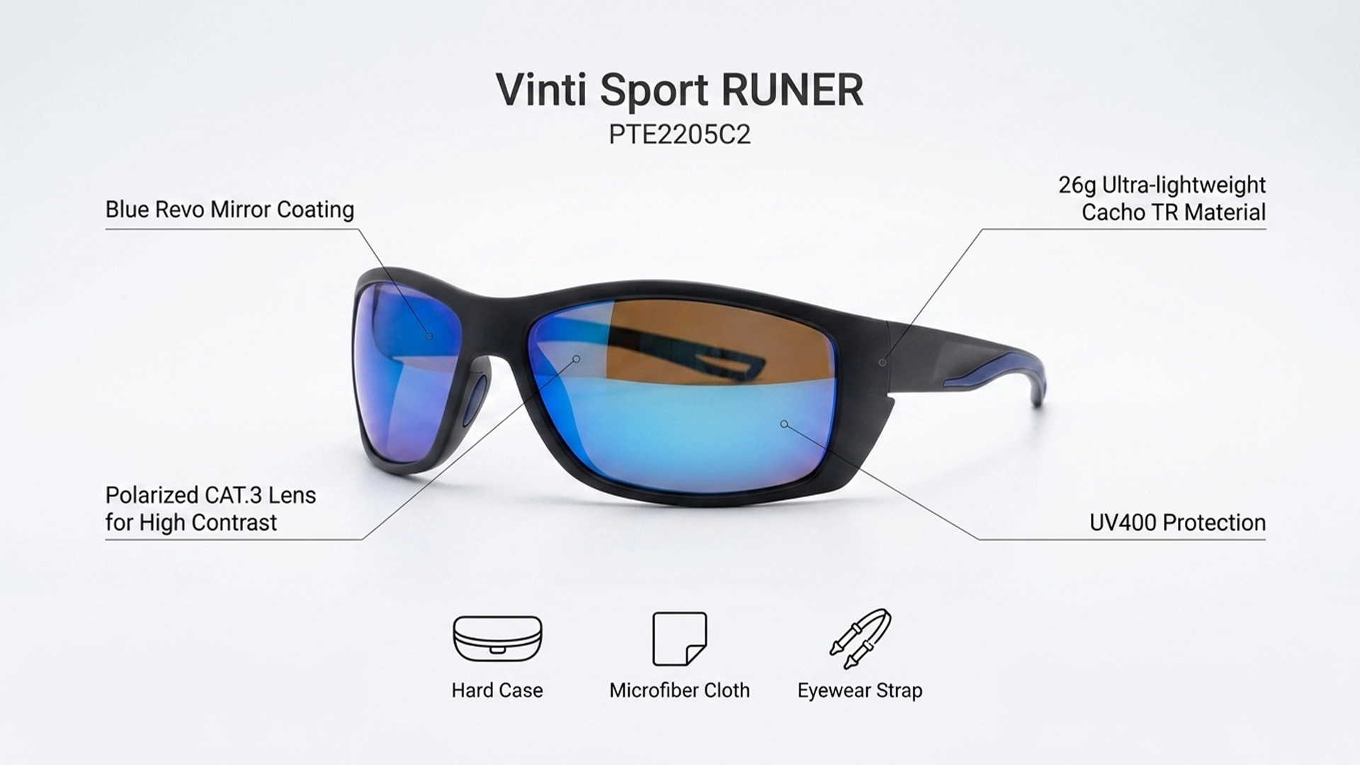 عینک وینتی اسپرت مدل RUNER کد PTE2205C2